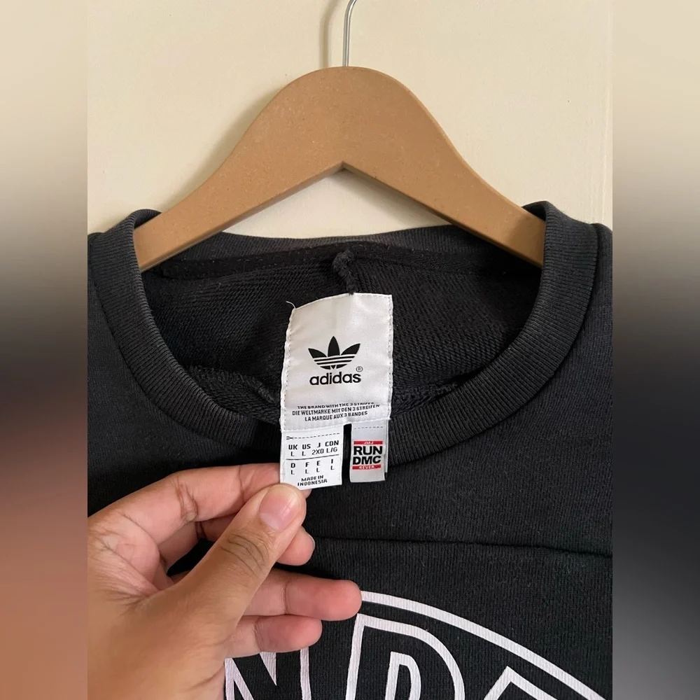 RARE 2014 Adidas Originals Run DMC New York City 1982 Pullover  Sweatshirt L - Picture 2 of 8